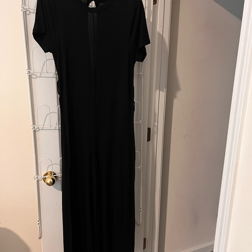 Black Cropped Jumpsuit